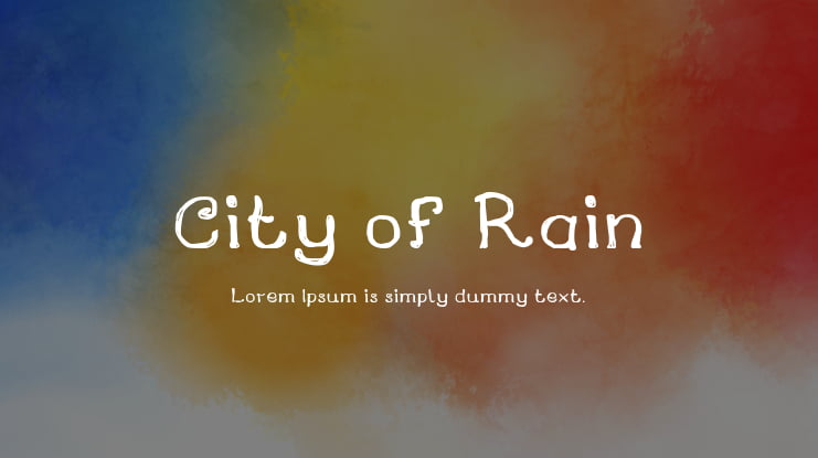 City of Rain Font