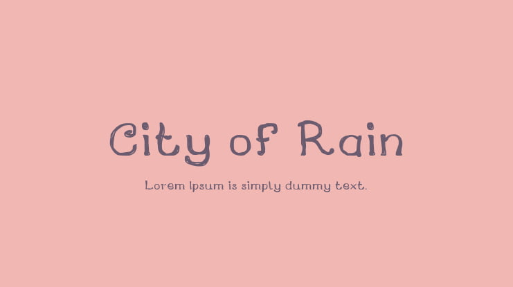 City of Rain Font