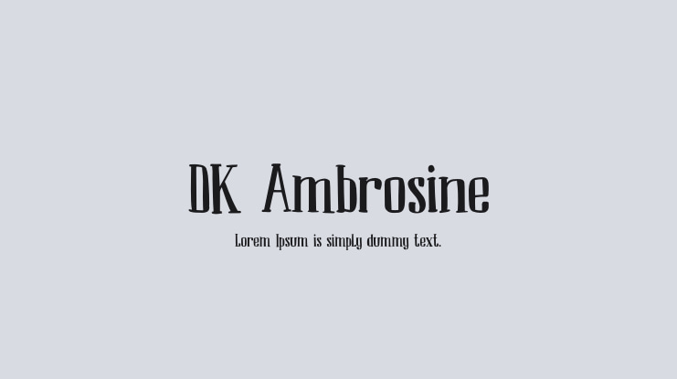 DK Ambrosine Font