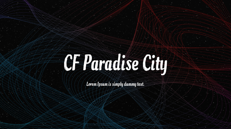 CF Paradise City Font