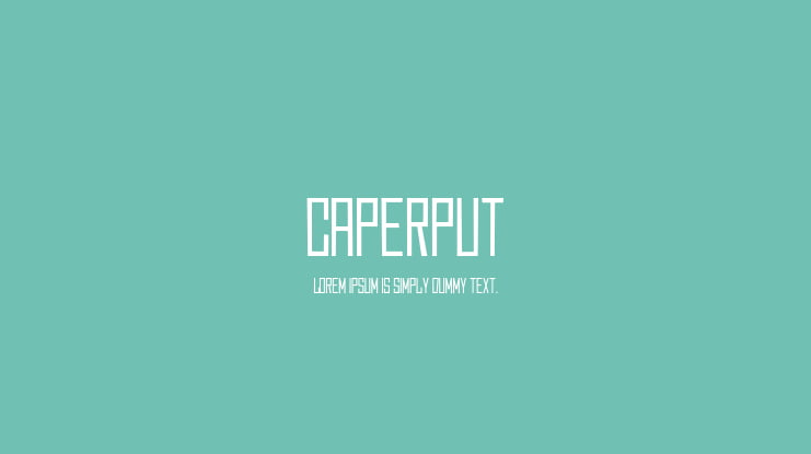 Caperput Font