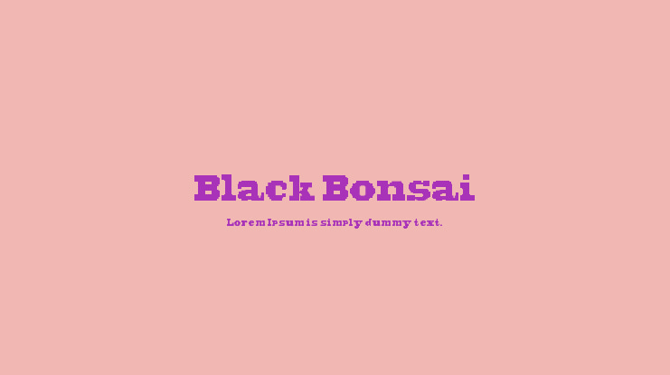 Black Bonsai Font