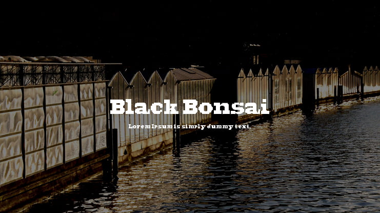 Black Bonsai Font