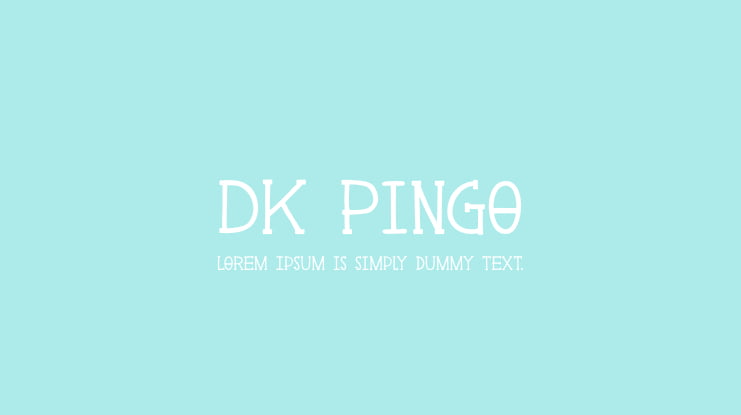 DK Pingo Font