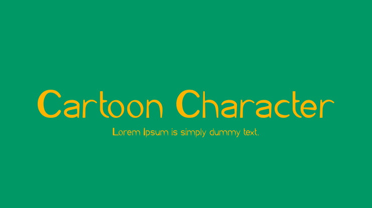 Cartoon Character Font Family