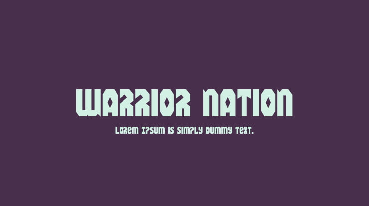 Warrior Nation Font Family