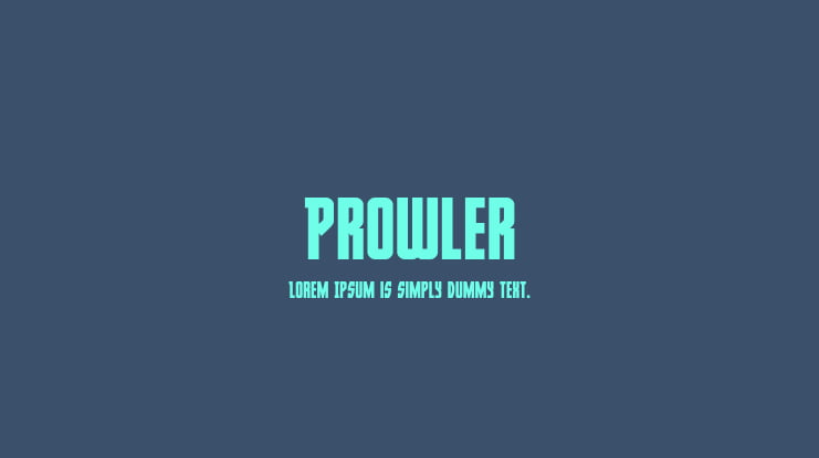 Prowler Font Family