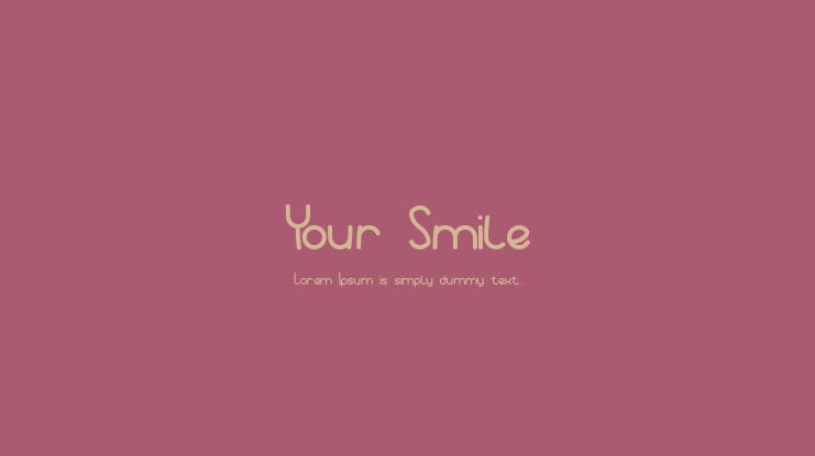 Your Smile Font