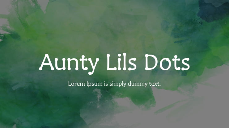 Aunty Lils Dots Font