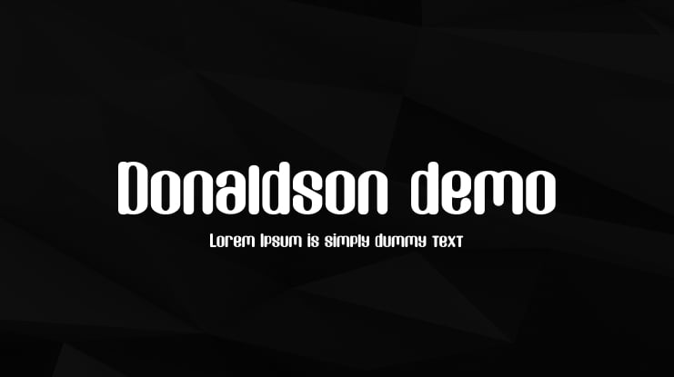 Donaldson demo Font Family