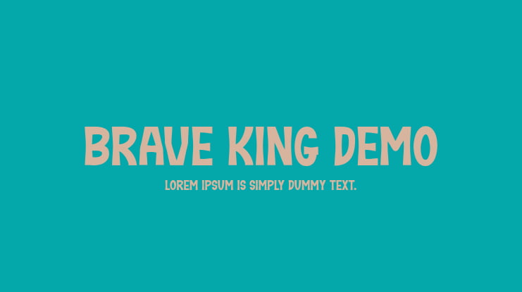Brave King Demo Font