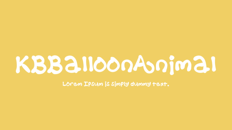 KBBalloonAnimal Font