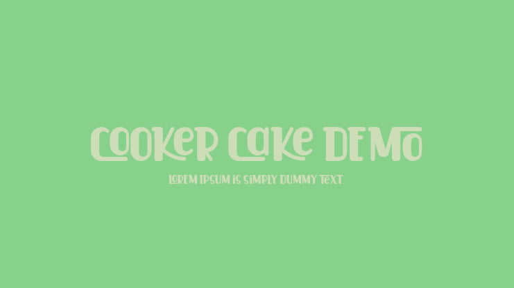 Cooker Cake Demo Font