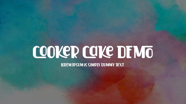 Cooker Cake Demo Font