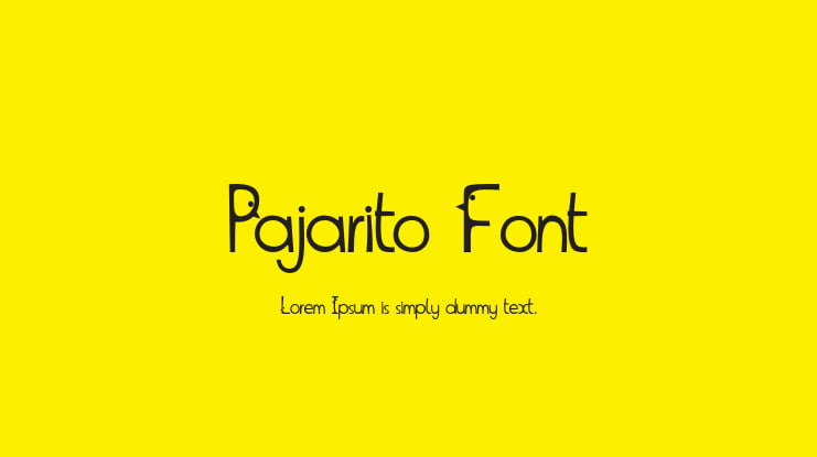 Pajarito Font