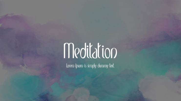 Meditation Font