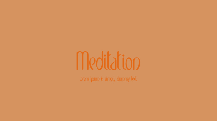 Meditation Font