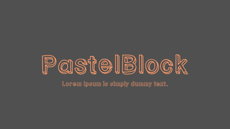 PastelBlock Font