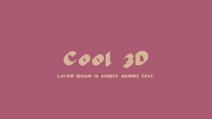 Cool 3D Font