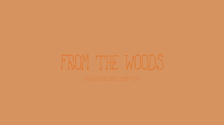 From the Woods Font