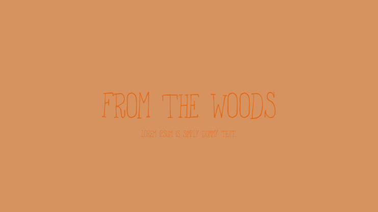 From the Woods Font