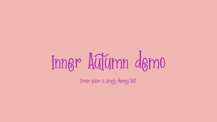 Inner Autumn demo Font