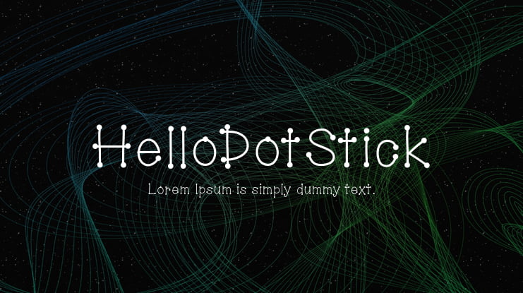 HelloDotStick Font