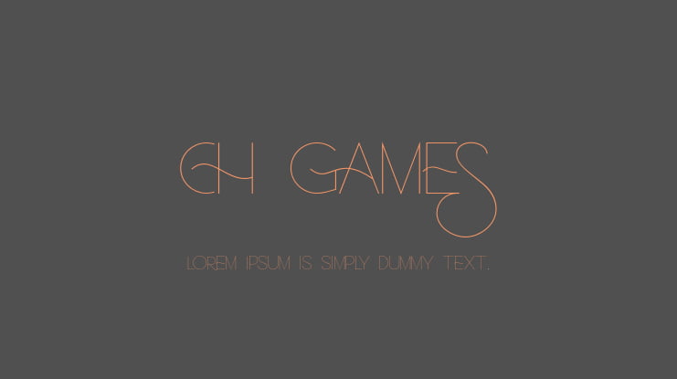 Ch Games Font Family