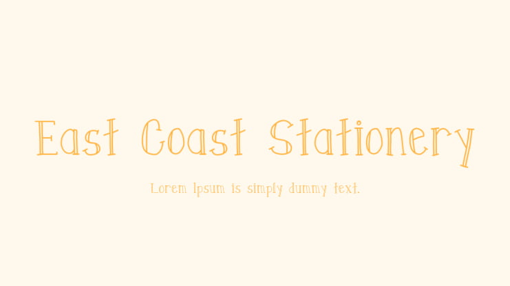 East Coast Stationery Font