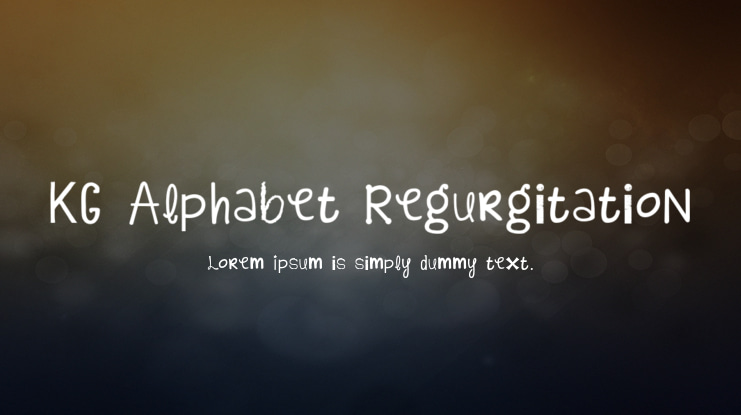 KG Alphabet Regurgitation Font