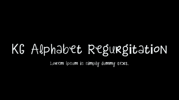 KG Alphabet Regurgitation Font