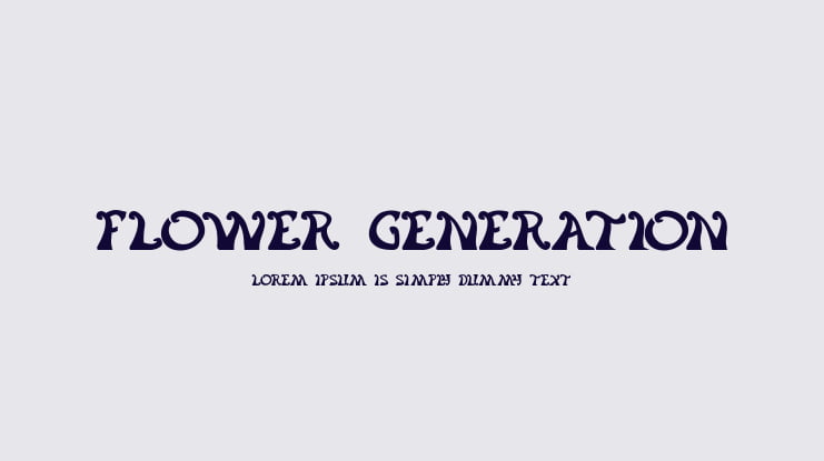 flower generation Font