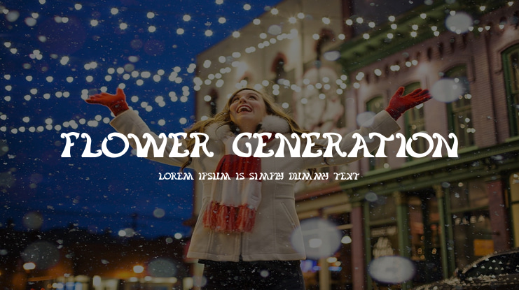 flower generation Font