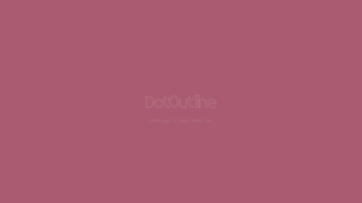 DotOutline Font