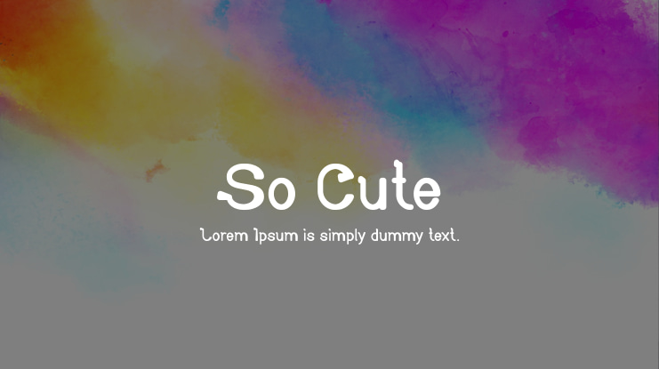 So Cute Font Family