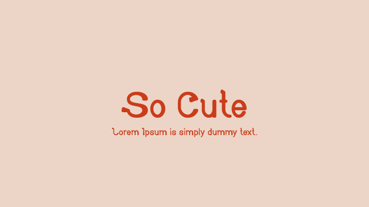So Cute Font Family