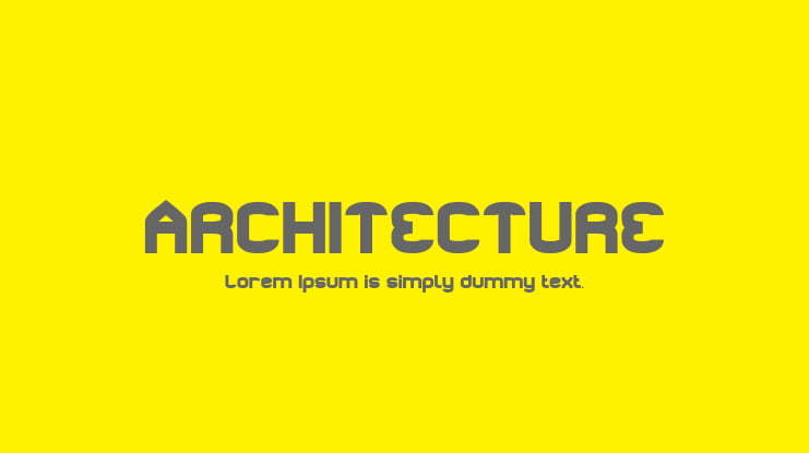 ARCHITECTURE Font