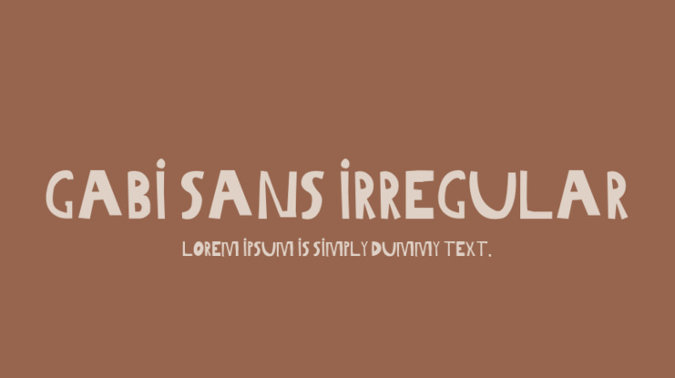 Gabi Sans Irregular Font