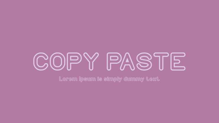 COPY PASTE Font