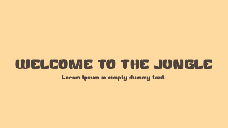 WELCOME TO THE JUNGLE Font
