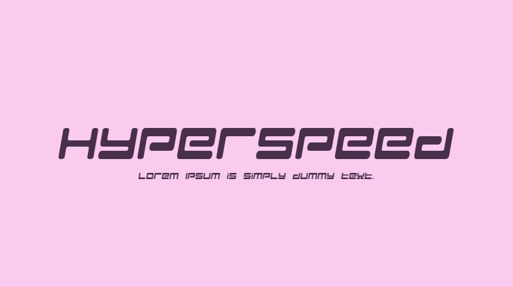 Hyperspeed Font