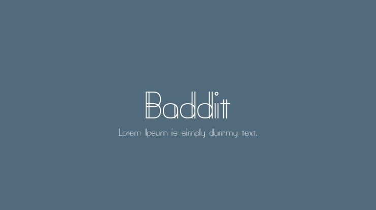 Baddit Font