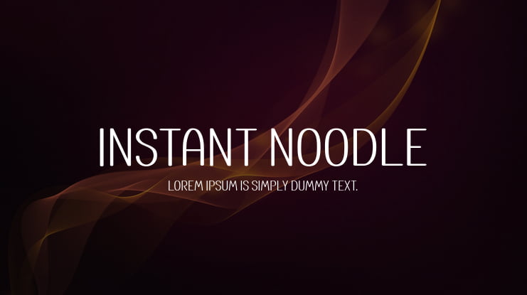 Instant Noodle Font