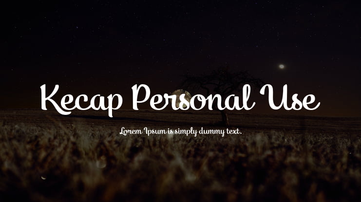 Kecap Personal Use Font Family