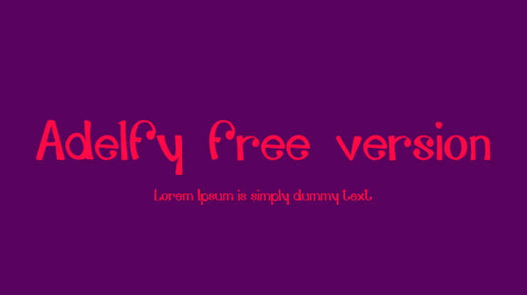 Adelfy_free-version Font