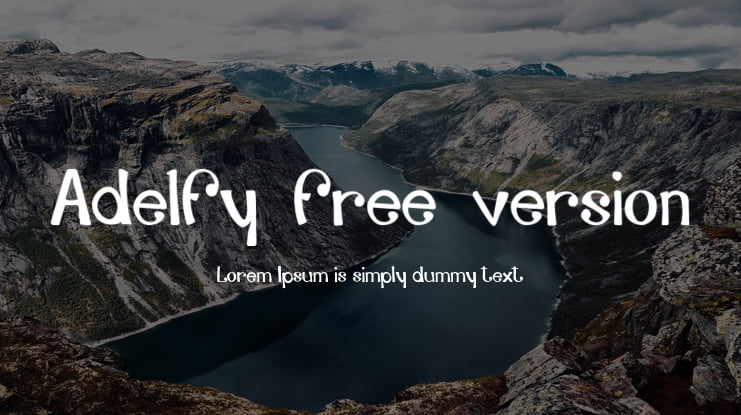 Adelfy_free-version Font