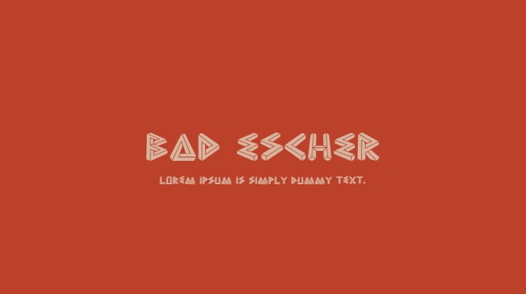 Bad Escher Font