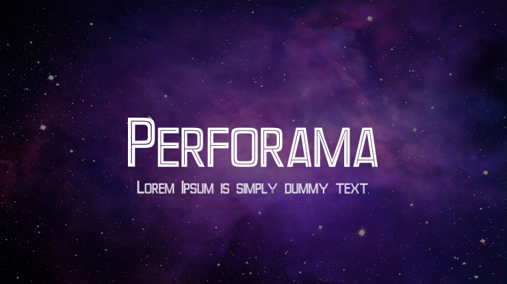 Perforama Font Family