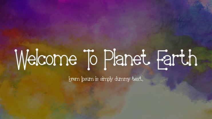 Welcome To Planet Earth Font