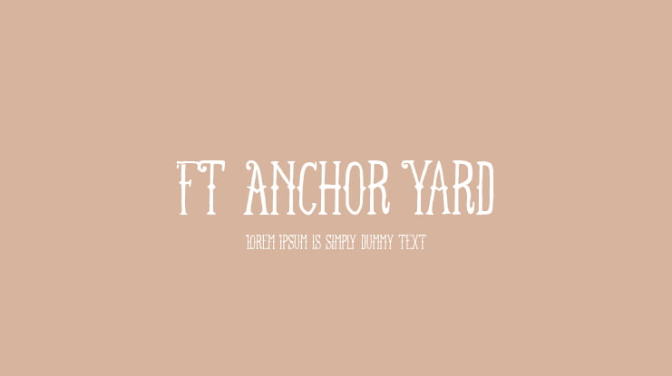 FT Anchor Yard Font Family